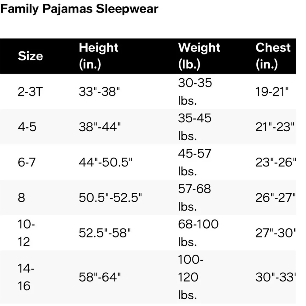 Family Pajamas match your